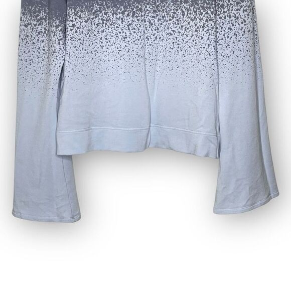 Calia By Carrie Underwood Grey Blue Purple Ombre Bell Sleeve Sweatshirt Large - Picture 6 of 9